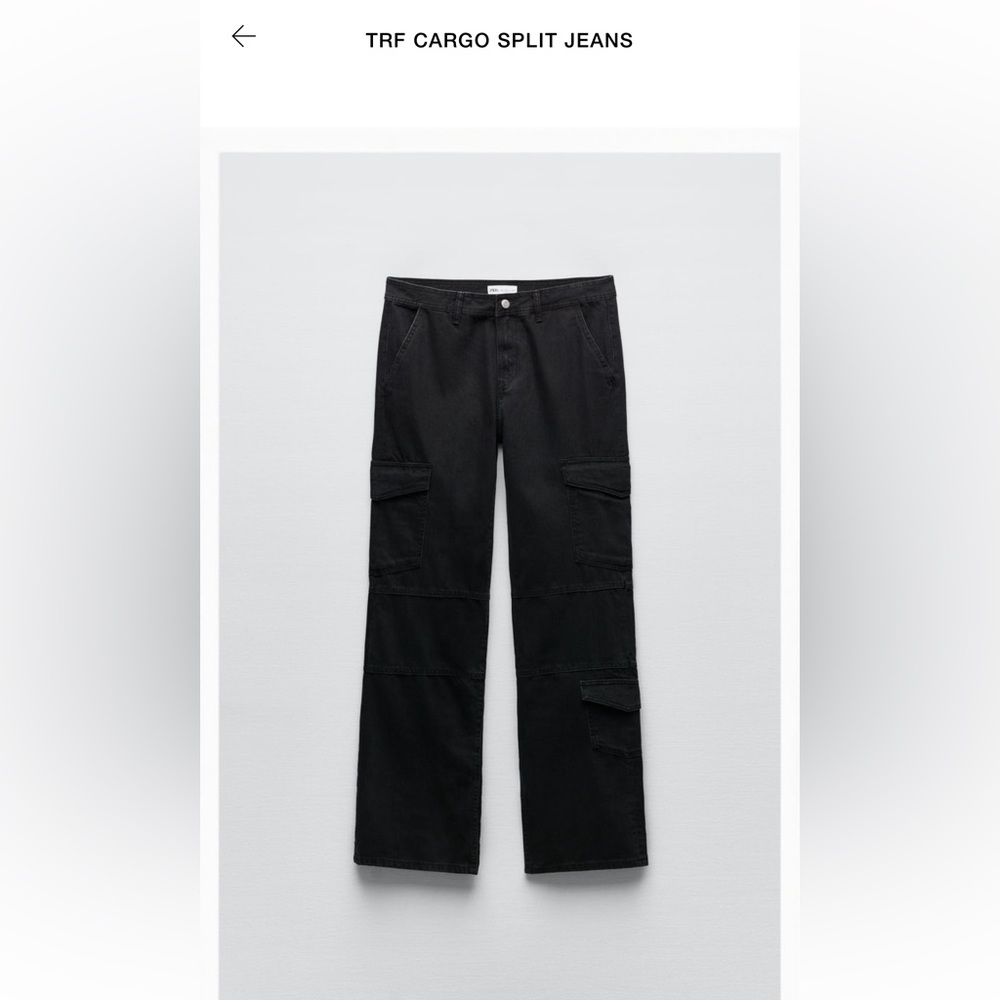 ZARA TRF CARGO SPLIT JEANS